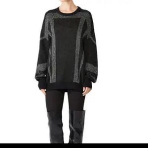 Iro Metallic Black and Silver Dock Sweater
